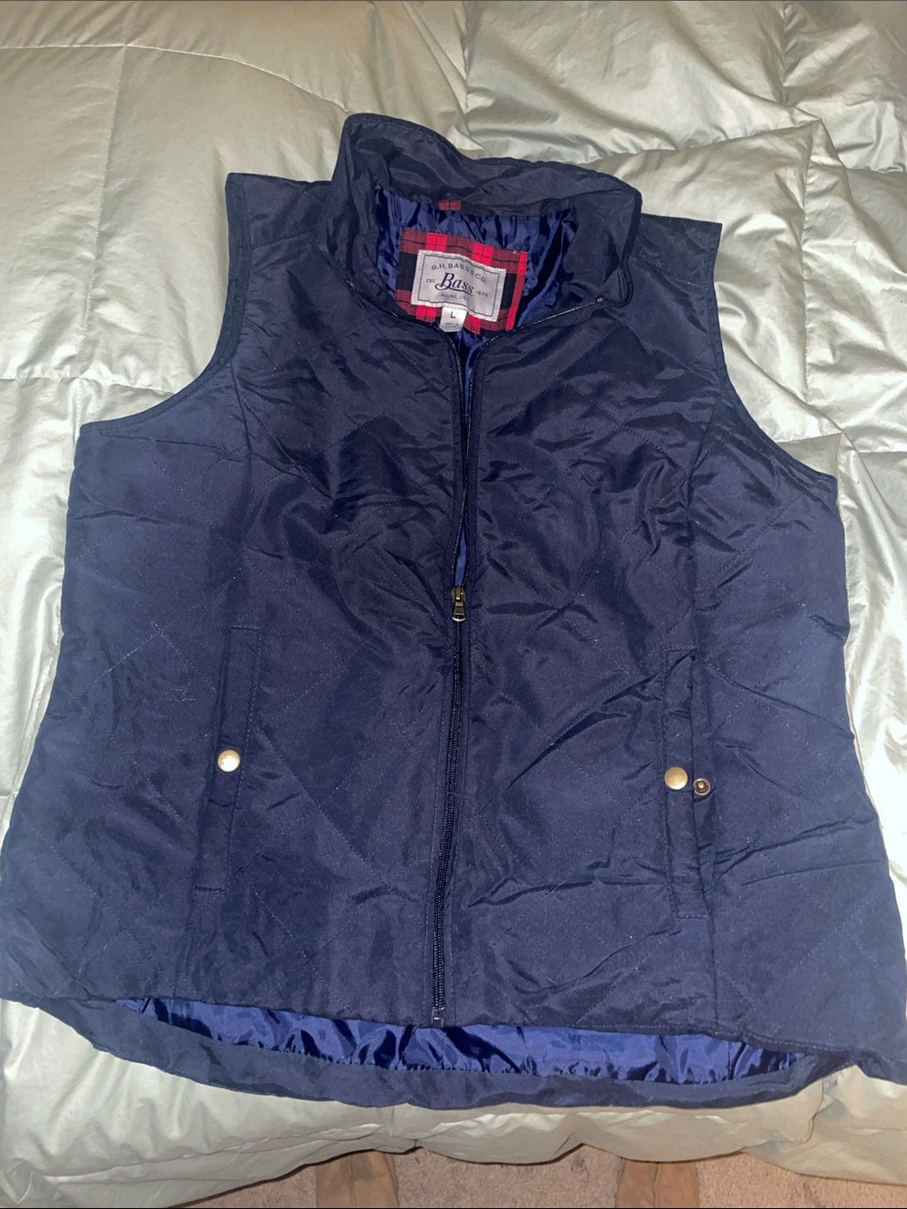Bass Navy Quilted Vest